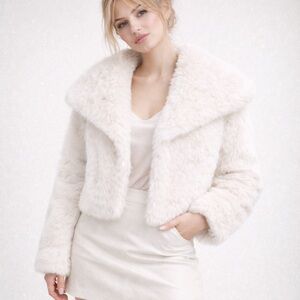 TU.Luxe White Faux Fur “CoCo” Jacket